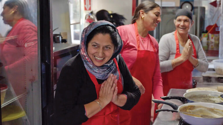 The cooks at Balvinder's 'Punjabi dhaba.'