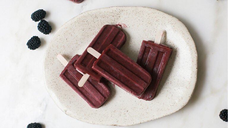 Blackberry Coconut popsicle