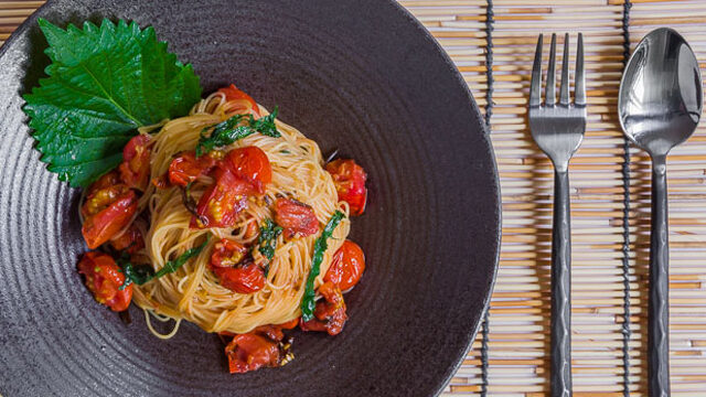 Capellini Pomodoro with Shiso recipe