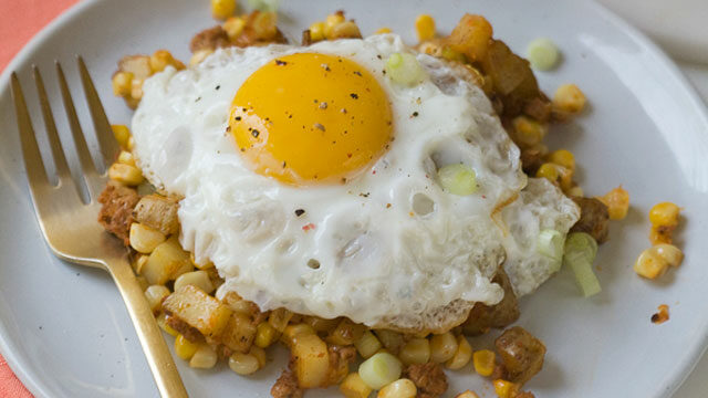 Corn and Chorizo Hash recipe