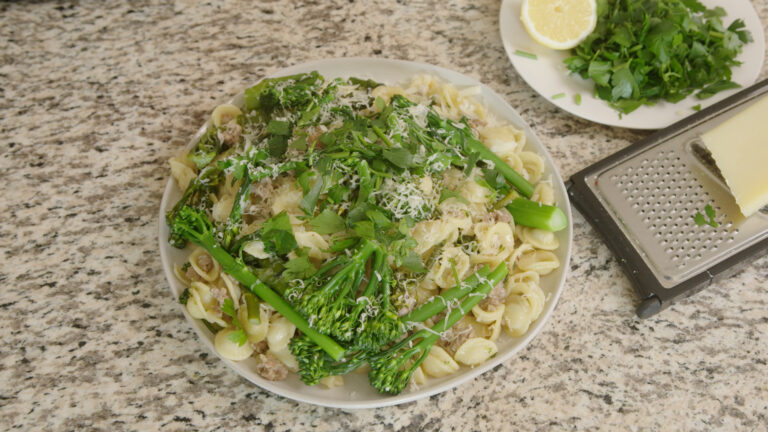 Italian Orecchiette with Sausage and Broccolini