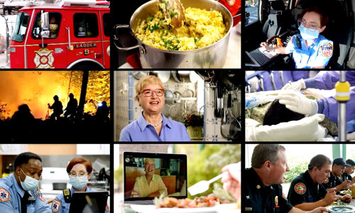 Montage of images from A Salute to First Responders