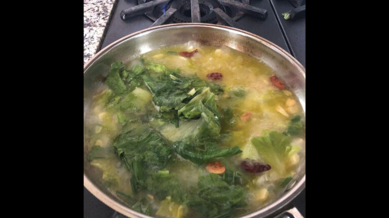 escarole & white bean soup