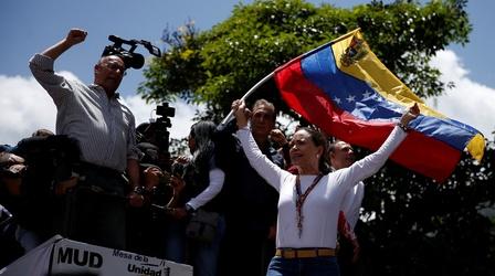 Video thumbnail: PBS News Hour The world knows Venezuela voted for change, Machado says