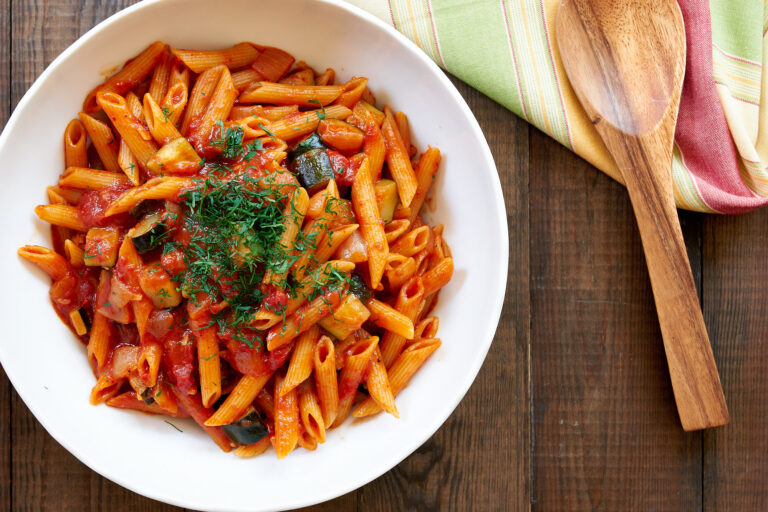 One Pot Tomato Zucchini Penne