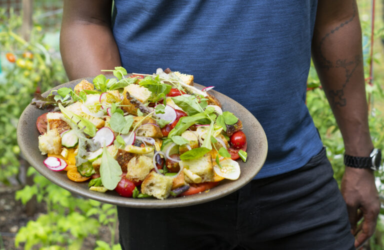 Chris Viaud's panzanella salad.