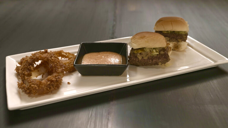 Sliders with Onion Rings