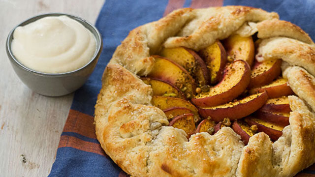 Peach and Pistachio Galette recipe