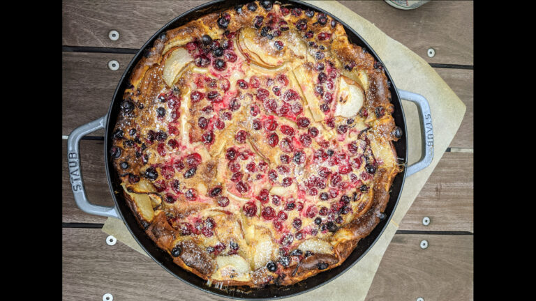 Asian Pear & Cranberry Clafoutis