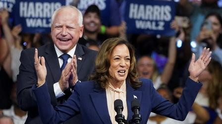 Video thumbnail: PBS News Hour New poll shows where presidential race stands with Harris