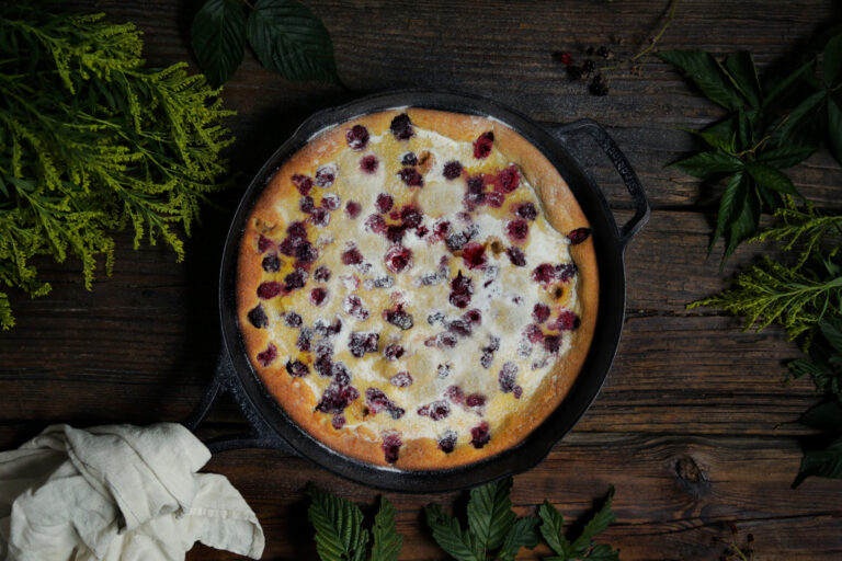 Clafoutis on a table