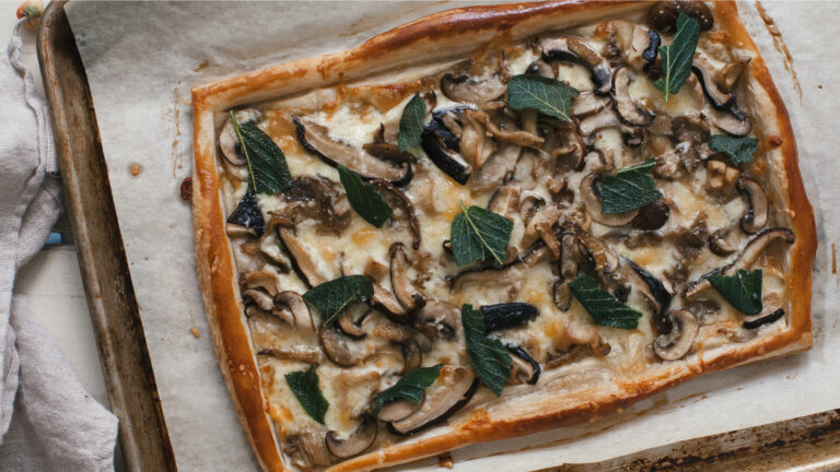 Three-Cheese Mixed Mushroom Tart Recipe