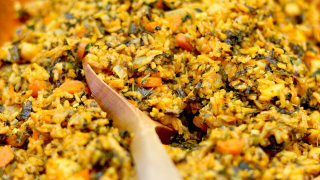Tunisian Spinach Rice recipe