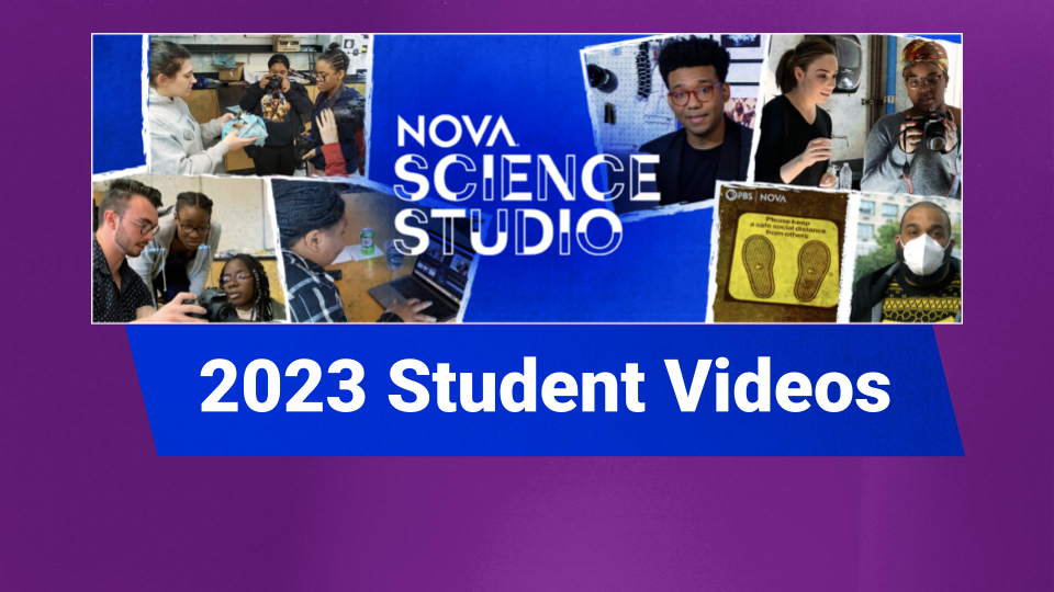 Pictures of students recording videos
